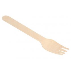 Fourchette en bois de bouleau 15,5cm - Paquet de 100