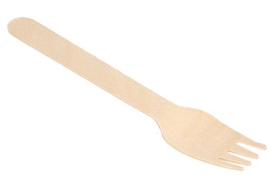 Fourchette en bois de bouleau 15,5cm - Paquet de 100