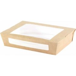 Boîte avec fenêtre en carton FSC 90cl ECOECHO 20x12x4,5cm col. Naturel - 250PC