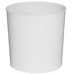 Corbeille à papier ovale col. Blanc - 1PC