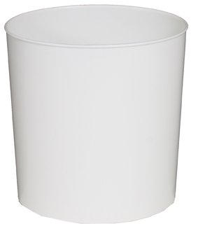 Corbeille à papier ovale col. Blanc - 1PC