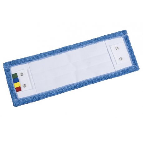 Frange microfibres bleue 40 cm (poche/languette/oeillets)