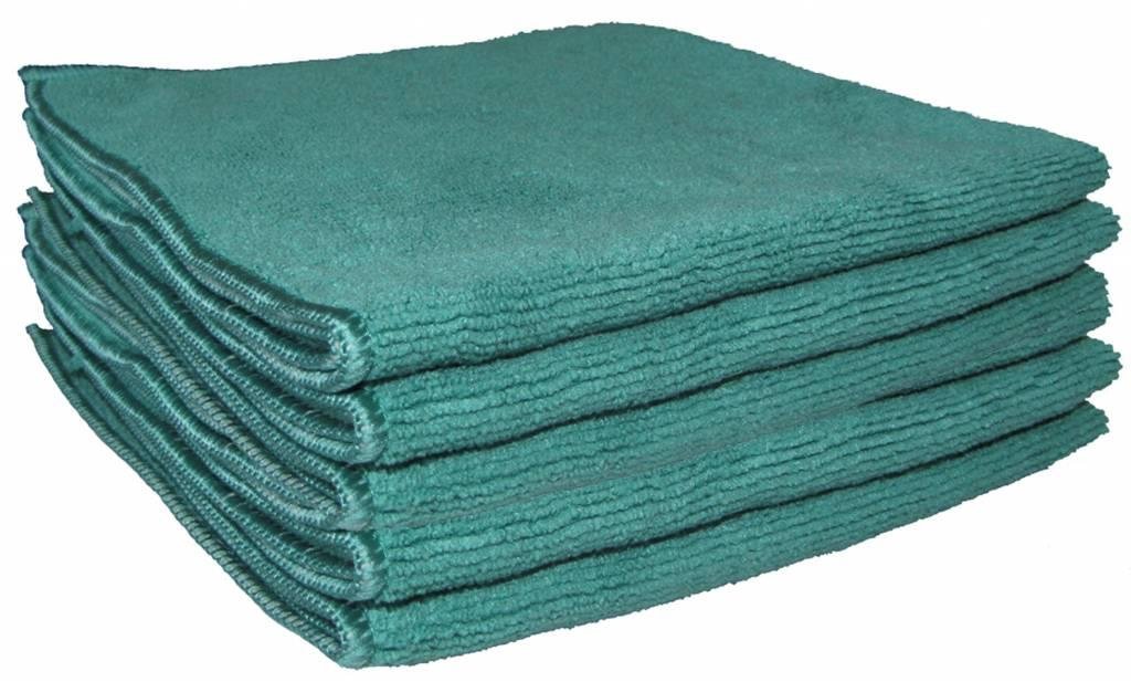 Lavette microfibre tricotée 40x40 cm vert - Paquet de 5PC