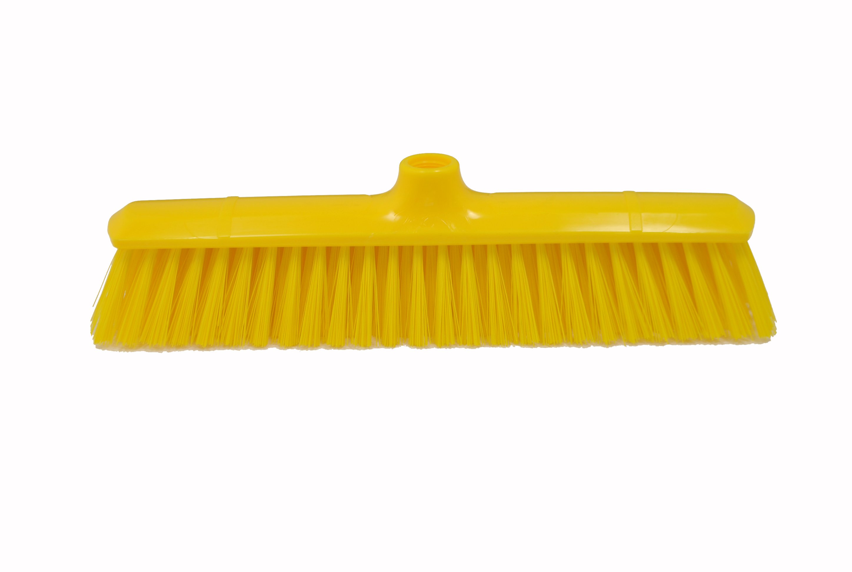 Balai agréé contact alimentaire en fibre dure Jaune douille à vis L.38CM - 1PC