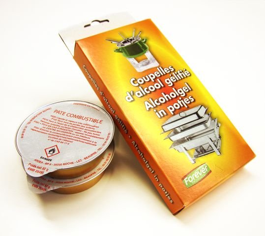 Alcool solidifié en coupelle - Lot de 3 coupelles