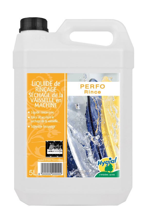 Liquide de rinçage machine PERFO RINCE toutes Eaux - Bidon de 5L