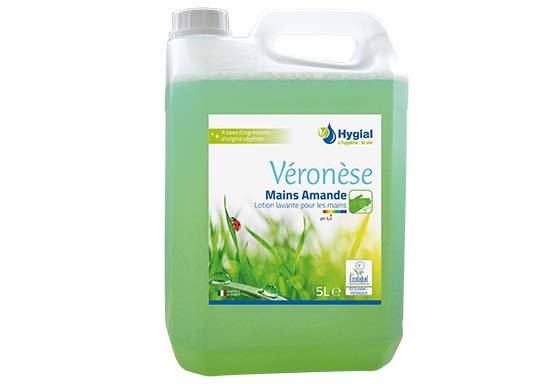 Lotion lavante pour les mains Ecolabel VERONESE MAINS AMANDE - Bidon de 5L