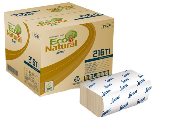 Serviette jetable en ouate 2 plis ECONATURAL L-ONE TABLE 216 TI 16,4x24 cm Col. Déco - Colis de 6000PC (40x150)