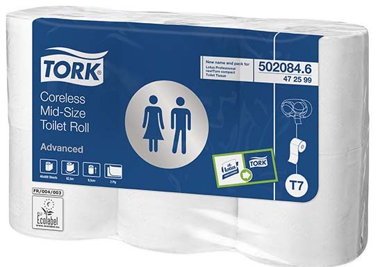 Papier toilette 2 plis 500 feuilles NEXT COMPACT Col. Blanc - Colis de 48 rouleaux