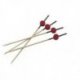 Pique brochette PALET en bambou col. Rouge - 100PC