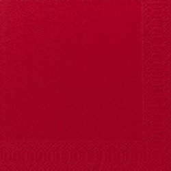 Serviette jetable en ouate 2 plis 33x33 cm Col. Rouge - Colis de 2000PC