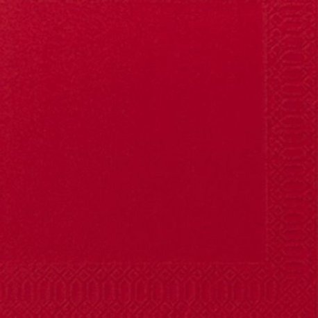 Serviette jetable en ouate 2 plis 33x33 cm Col. Rouge - Colis de 2000PC