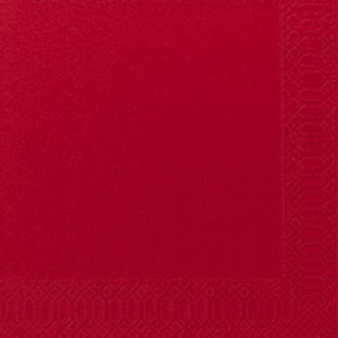 Serviette jetable en ouate 2 plis 33x33 cm Col. Rouge - Colis de 2000PC