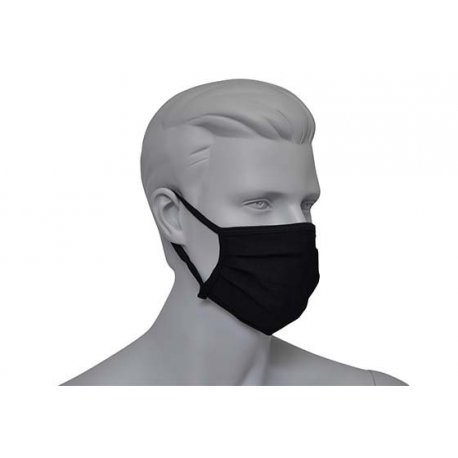 Masque de protection en tissu lavable UNS1 50 lavages réglable col. Noir - 1PC