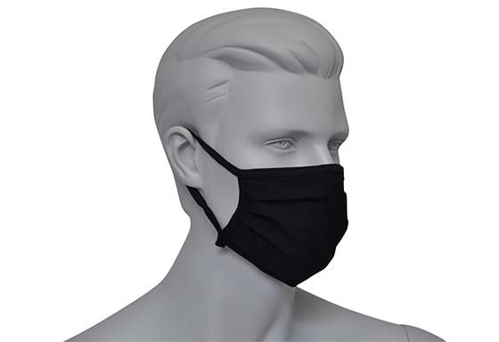Masque de protection en tissu lavable UNS1 50 lavages réglable col. Noir - 1PC