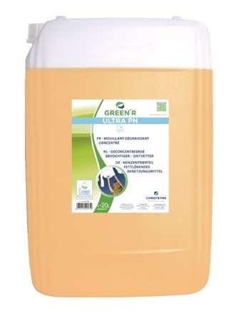 Mouillant dégraissant concentré Ecolabel GREEN'R ULTRA PN pour dosage automatique - Bidon de 20L