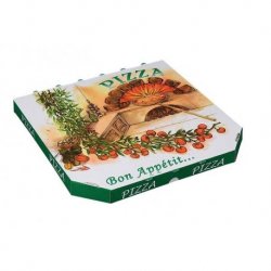 Boîte à pizza en carton 32x32x3cm - 100PC