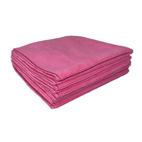 Lavette microfibre tricotée 40x40 cm rose - Paquet de 5PC