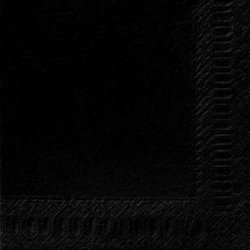 Serviette jetable en ouate 3 plis 40x40 cm Col.Noir - Colis de 1000PC