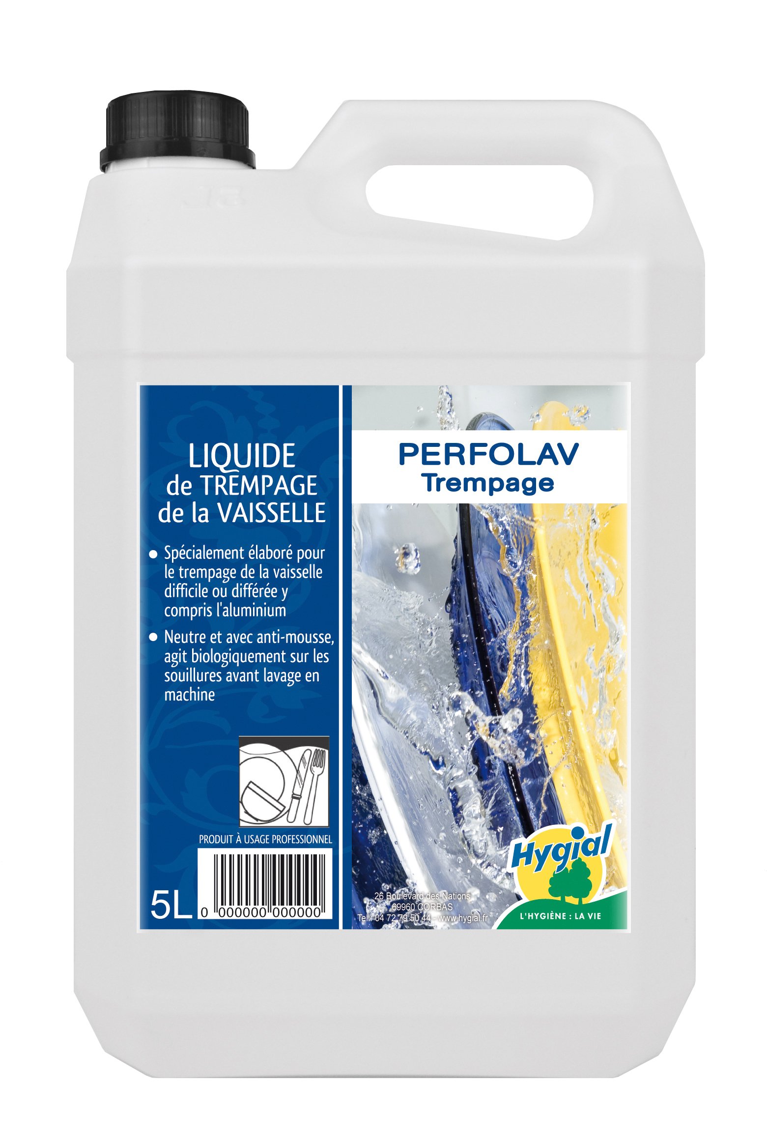 Liquide de trempage vaisselle PERFOLAV TREMPAGE - Bidon de 5L