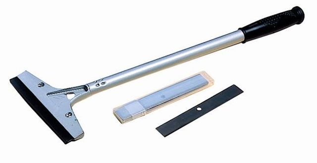 Grattoir à vitre Lame L30cm avec poignée plastique - 1PC