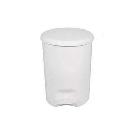 Poubelle en plastique ronde 4L avec couvercle col. Blanc - 1PC