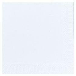 Serviette jetable en ouate 2 plis 24x24 cm Col. Blanc - Colis de 2400PC