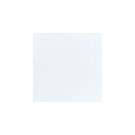 Serviette jetable en ouate 2 plis 24x24 cm Col. Blanc - Colis de 2400PC