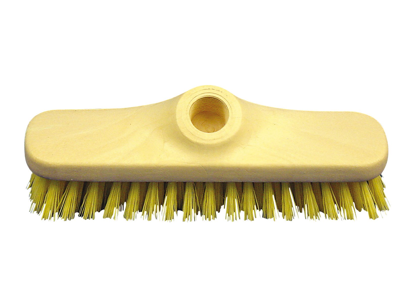 Balai brosse lave-pont L22CM en fibre nylon grise pour manche à vis sortie 30MM -1PC
