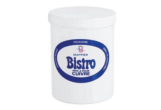 Pâte à polir BISTRO pour l'entretien du cuivre - Pot de 1L