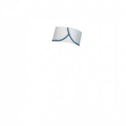 Calot ajustable bateau medium col. Blanc avec liseret bleu - Boite de 100