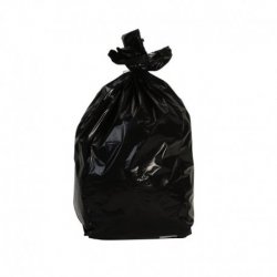 Sac poubelle noir 130L 50 microns PEBD - Carton de 100 sacs