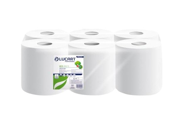 Essuie-mains en bobine à tirage central Ecolabel ECO 450 feuilles Col. Blanc