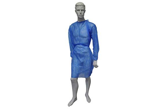 Blouse de protection à usage unique Taille unique col. Bleu - 5PC