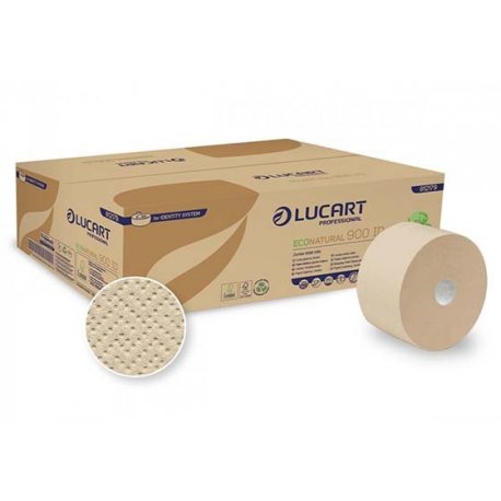 Papier toilette 2 plis IDENTITY ECONATURAL 900 feuilles Col. Naturel - Colis de 12 rouleaux