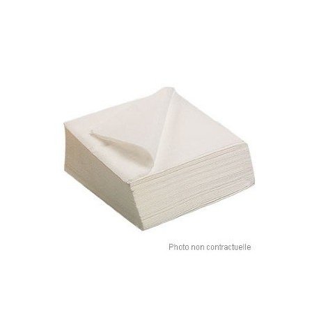 Serviette jetable en ouate 2 plis 38x38 cm Col. Blanc - Colis de 2400PC