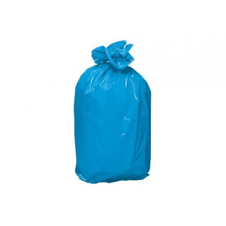 Sac poubelle bleu 110L 50 microns PEBD - Carton de 200 sacs
