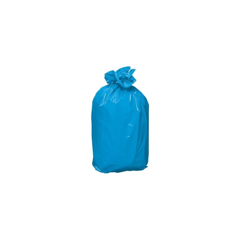 Sac poubelle bleu 110L 50 microns PEBD - Carton de 200 sacs 
