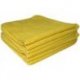 Lavette microfibre tricotée 40x40 cm jaune - Paquet de 5PC