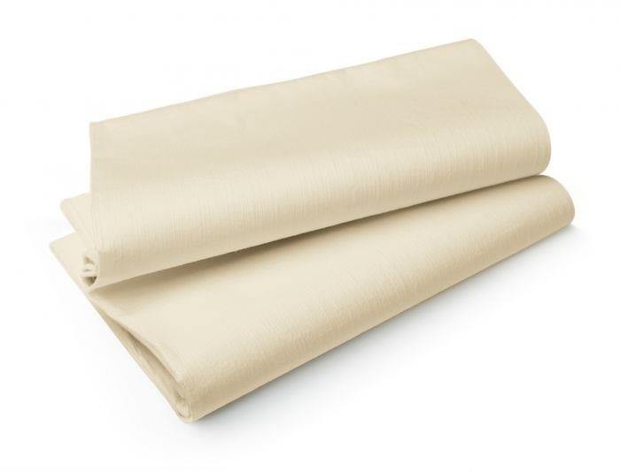 Surnappe papier aspect tissu EVOLIN 84x84 Col. Crème - Paquet de 84PC