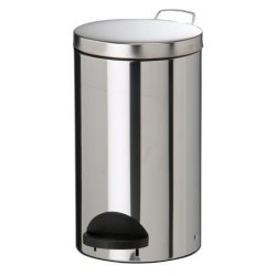 Poubelle à pédale 20L en inox avec seau intérieur finition chromée - 1PC