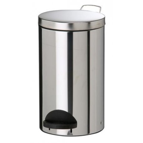 Poubelle à pédale 20L en inox avec seau intérieur finition chromée - 1PC