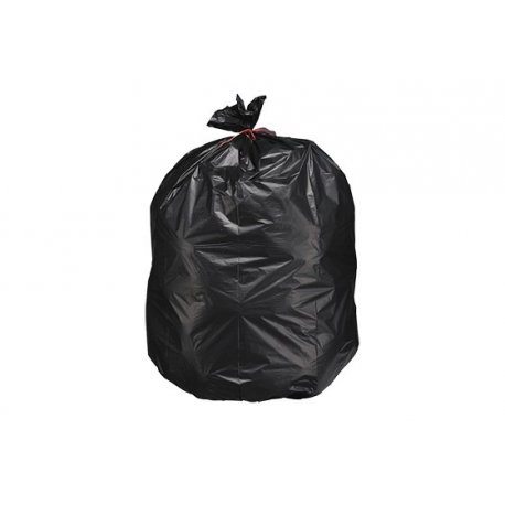 Sac poubelle noir 160L 50 microns PEBD - Carton de 100 sacs