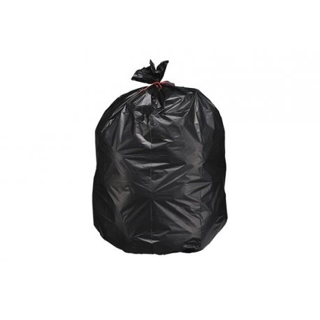 Sac poubelle noir 160L 50 microns PEBD Carton de 100 sacs