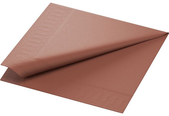 Serviette jetable en ouate 2 plis 40x40 cm Col. Noisette - Colis de 1250PC