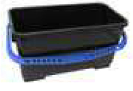Seau 22L pour chariot col. noir/bleu - 1PC