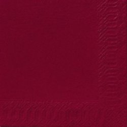 Serviette jetable en ouate 2 plis 33x33 cm Col. Bordeaux - Colis de 2000PC