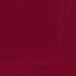 Serviette jetable en ouate 2 plis 33x33 cm Col. Bordeaux - Colis de 2000PC