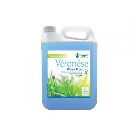 Nettoyant vitres et surfaces modernes Ecolabel VERONESE VITRE PLUS - Bidon de 5L