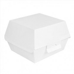 Boîte à burger en carton 13x12,5x9cm col. blanc - 600PC
